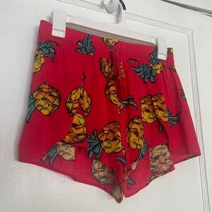 Aerie Flouncy Tropical Pineapple Shorts